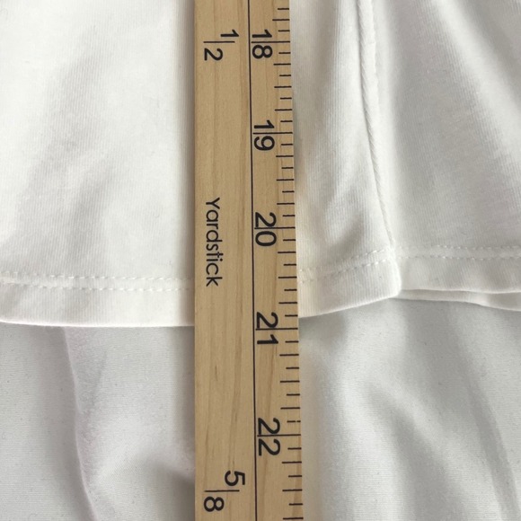 White House Black Market Womens Minimalist White Short Sleeve T-Shirt Medium - Picture 8 of 8